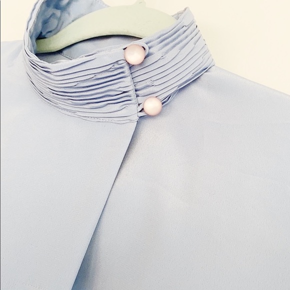 $5 $5 $5 Vintage 1970s Pendleton Blue Pearl Buttons Long Sleeve Blouse Top Sz4 - Picture 2 of 5